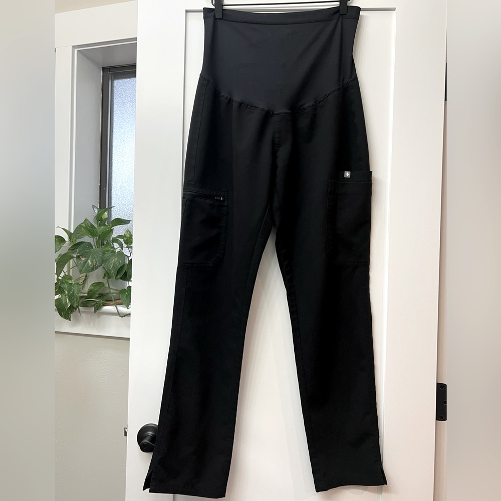 Figs Yola Maternity Scrub Black